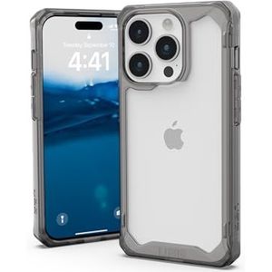 URBAN ARMOR GEAR Plyo Case compatibel met Apple iPhone 15 Pro [Draadloos opladen compatibel cover, crashbestendige Air-Soft hoeken, verhoogde rand] as (grijs transparant)