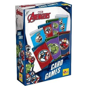 Lisciani Avengers kaartspel, bordspel, reuzenkaarten, veel spelletjes, spelen met familie of vrienden, voor 2 spelers of meer, voor kinderen vanaf 7 jaar