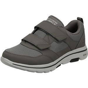 Skechers Gowalk-Athletic wandelschoenen met haak en lus voor heren | Sneakers met twee banden | Luchtgekoeld schuim, Kaki, 44 EU X-breed