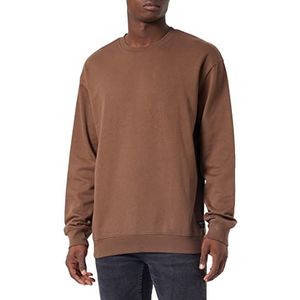TOM TAILOR Denim Uomini Basic sweatshirt met ronde hals 1032765, 15037 - Light Wood Brown, XXL