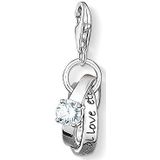 Thomas Sabo Bedelhanger voor dames, trouwringen, bruiloft, charm club, 925 sterling zilver, 0673-051-14, Eén maat, Glas, Zirkonia