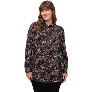 Ulla Popken Hemdblouse met ornamentprint, lichtrood, 42-44