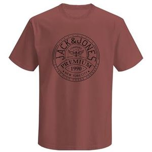 JACK & JONES Jprbluzack SS Tee FST, marsala, XL