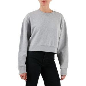 Calvin Klein Jeans Dames A - CRPPD BDG LG SWT LV047C911G sweatshirts, grijs (BC06 Grey Heather), M, Grijs (Bc06 Grey Heather), M