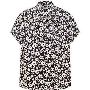 Seidensticker Dames Regular Fit korte mouw Blouse, donkerblauw, 34, donkerblauw, 34