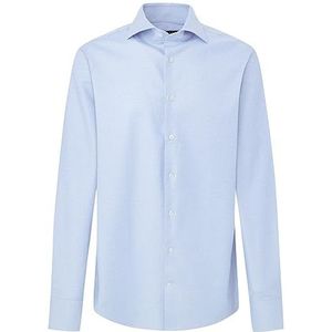 Hackett London Heren Houndstooth Dobby Shirt, Blauw (blauw/wit), 46 NL