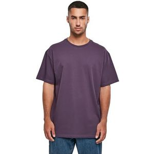 Build Your Brand Heren T-shirt Heavy Oversize Tee, Basic T-shirt voor mannen, oversized fit, katoen, Paars, S