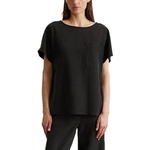 Marc O'Polo - Blouseshirt - Zwart - Kwartmouw - Normale Pasvorm