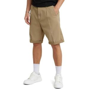 G-STAR RAW Chino geplooide shorts voor heren, Beige (Safari D24544-c962-b444), 31W