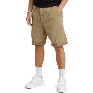 G-STAR RAW Chino geplooide shorts voor heren, Beige (Safari D24544-c962-b444), 31W