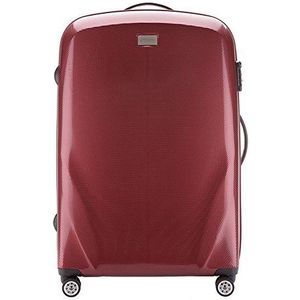 WITTCHEN PC Ultra Light Handbagage Kleine koffer Grootte cabine Trolley koffer Reiskoffer Cabinekoffer van Polycarbonaat Vier zwenkwielen TSA Slot Aluminium telescopische handgreep Maat S Donkerrood