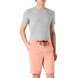 BOSS Heren Tabersshorts-DS Shorts Tapered Fit van katoen-keperstof, stretch, Licht/Pastel Red630, 66