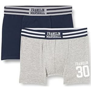 Franklin & Marshall Boxershorts voor heren, Licht Grijs Melange/B, L
