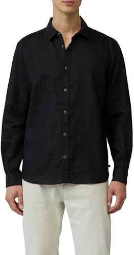 s.Oliver RED LABEL - Linnen Overhemd - Effen - Regular Fit - Lange Mouwen - Sportmanchetten