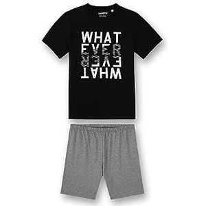 Sanetta Pyjama voor jongens, Super zwart., 128 cm