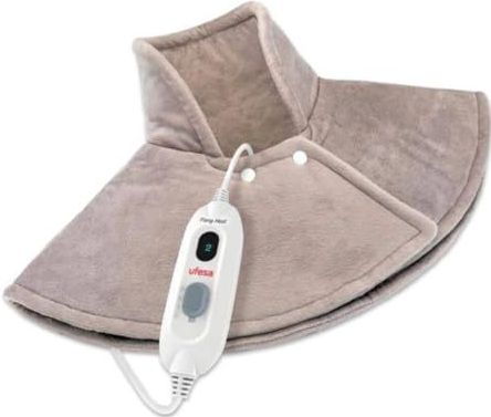 Ufesa Flexy Heat NC Complex Ergonomic Electric Pad 60 x 62 cm, 100 W, Ultra-Soft Microfiber, 3 Temperature Levels, Automatic Shut Off