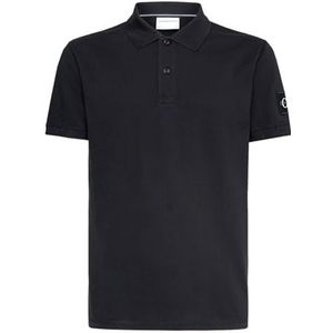 Calvin Klein Jeans Heren Badge Polo, zwart, XS