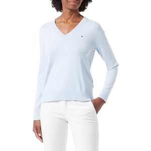 Tommy Hilfiger Trui met V-hals voor dames, Blauw, L