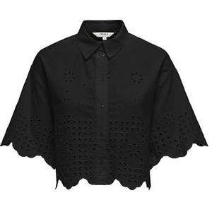 ONLY Dames Onlmina Life Ss Boxy Shirt WVN, zwart, XS