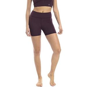 Shambhala Barcelona Andy sportshorts, van gerecycled polyester, voor dames, aubergine, maat S