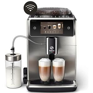 Saeco Xelsis Deluxe Volautomatische Espressomachine - met Wifi-Connectiviteit, 22 Koffievariaties, 5 inch Intuïtief Touchdisplay, 8 Gebruikersprofielen, Molen met Keramisch Maalwerk (SM8785/00)