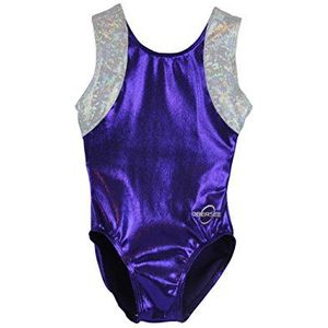 Obersee O3GL053CXXS Turnpakje voor meisjes, gekruiste rug, paars, CXXS Kind (2-3 jaar)