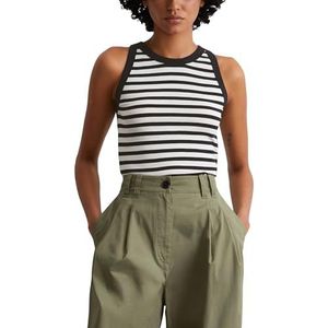 Marc O'Polo - Tanktop - Multicolour/Black - Slim Fit - Van Rib-Jersey