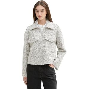 TOM TAILOR Denim Dames 1043674 jas, 35878-White Black Boucle, XL, 35878 - White Black Boucle, XL