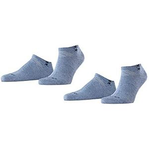 Burlington Heren Korte sokken Everyday 2-Pack M SN Katoen Kort eenkleurig Multipack 2 Paar, Blauw (Light Jeans 6662), 40-46