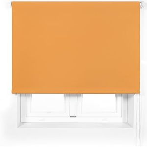 ECOMMERC3 | Transparant rolgordijn op maat, premium formaat, 60 x 240 cm, buis 38 mm en stofmaat 57 x 235 cm, oranje