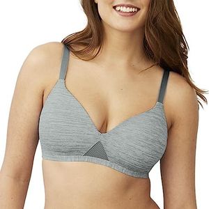 Hanes Women's Oh So Light Comfort Wire Free, Coolest Grey Heather Print, S