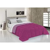 Italian Bed Linen Elegante winterdekbed, microvezel, lila/fuchsia, 220 x 260 cm