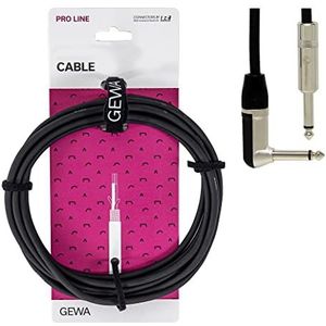 GEWA Instrumentkabel Mono Pro Line 3m, zwart, 6,3 mm mono jack - 6,3 mm haakse stekker mono, 190520