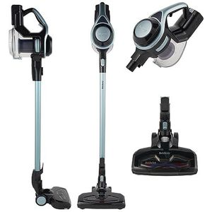 Beldray BEL0776IBVDE Airgility Cordless Vacuum Cleaner – Converts to Handheld Vacuum with Spare HEPA Filter Included, 22.2V Upright Vacuum, Motorised Brush with LED Lights, Up To 40 Mins Runtime, Blue