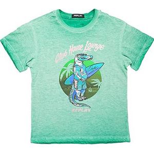 Replay Jongens SB7401 T-shirt, 852 groen fluo, 6A, 852 Groen Fluo, 6 Jaar