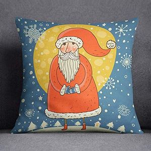 Questo Casa Kerstboom kussenhoes met onzichtbare ritssluiting, kussenhoes, sierkussensloop, woondecoratie, voor bank, koffiekamer, grootte: 45x45 cm - Ontworpen en vervaardigd in de Türkiye