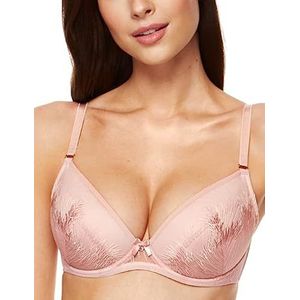 Gorteks Mable-B1, push-up-beha, borduurbeha, comfort - 70A, roze, roze, A