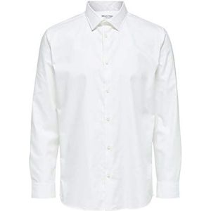 Only Slhslimethan Shirt Ls Classic B Noos voor heren, wit (bright white), XXS