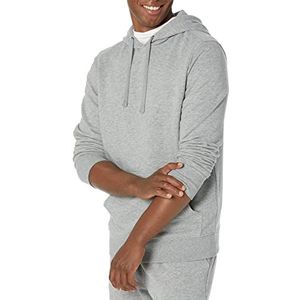 Amazon Essentials Heren lichtgewicht Franse badstof hoodie met lange mouwen (verkrijgbaar in groot en lang), grijs gemêleerd, XX-Large