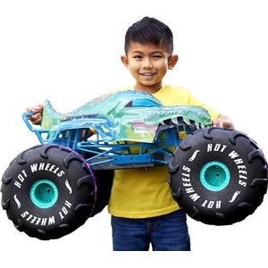 Hot Wheels RC Monster Trucks Mega-Wrex in 1:6e schaal, extra grote afstandsbediening speelgoedtruck, meer dan 2 voet lang, HPK28