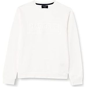 Hackett London Jongens Hackett Emboss Crew T-shirt, wit, 3 Jaar