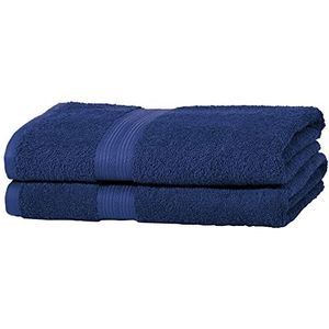 Amazon Basics Handdoekenset, verbleken niet zomaar, set van 2 badhanddoeken, koningsblauw, 70 x 60 cm (L x B), 100% katoen, 500 g/m2