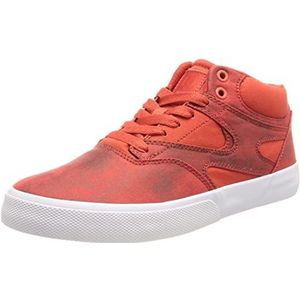 DC Shoes Kalis Vulc Leather Mid-Top Shoes for Men Sneakers, Rust, 38 EU