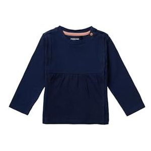 Noppies Baby T-shirt met lange mouwen voor babymeisjes, Black Iris - P554, 92 cm