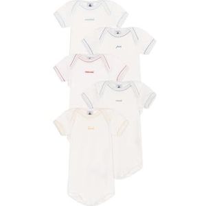 Petit Bateau Noi Body met korte mouwen (set van 5), uniseks, Versie 1., 3 Maanden