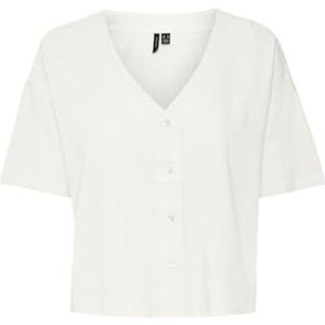 VERO MODA - VMJESMILO - Blouse - Donkerbeige / Wit