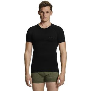 FALKE Heren Top van onderlaag Wool-Tech Light Round Neck M S/S TS Wol Functioneel material Sneldrogend 1 Stuk, Zwart (Black 3000), M