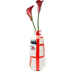 Kare Design vaas Art Face Colore 38cm, rood/blauw, accessoires, woonkamer