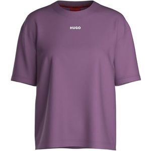 HUGO Shuffle Loungewear_T_Shirt voor dames, Medium Purple512, L