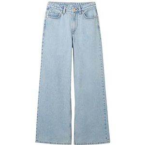 TOM TAILOR Jeans voor meisjes en kinderen met brede pijpen, 10112 - Clean Light Stone Blue Denim, 128